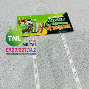 Hanger dây nhựa, hanger quảng cáo, hanger treo snack